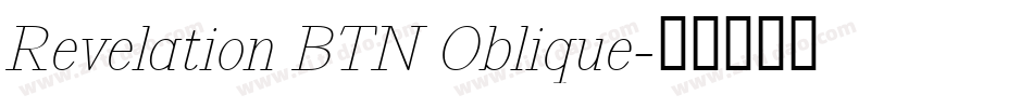 Revelation BTN Oblique字体转换